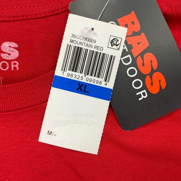 Bass Outdoor Mens Eagle Float Short Sleeve Crewneck T-Shirt Red XL - Picture 2 of 4